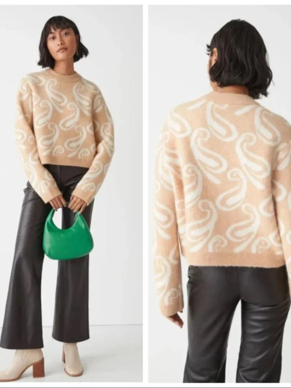 & Other Stories Anthropologie alpaca wool sweater abstract paisley pullover